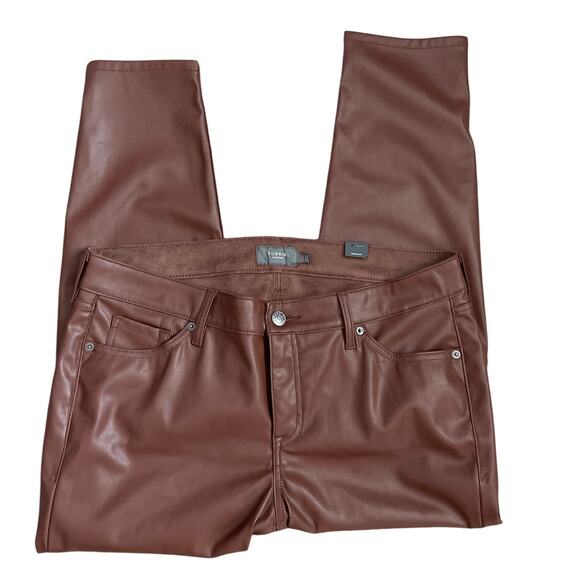 Torrid Plus Size Perfect Skinny Vegan Leather Mid Rise Pant in Root Beer Size 16 - Picture 8 of 12